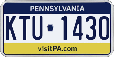PA license plate KTU1430
