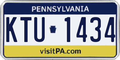 PA license plate KTU1434
