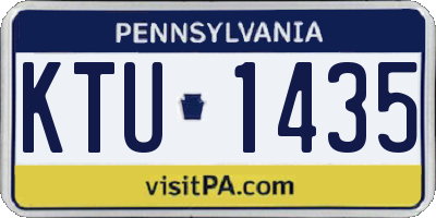 PA license plate KTU1435