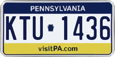 PA license plate KTU1436