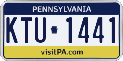 PA license plate KTU1441