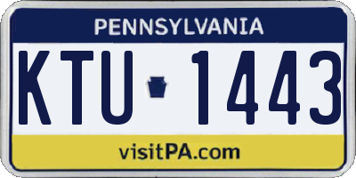 PA license plate KTU1443