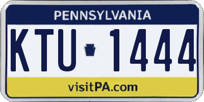 PA license plate KTU1444