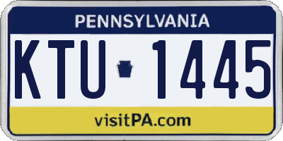 PA license plate KTU1445