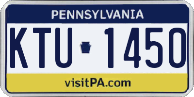 PA license plate KTU1450