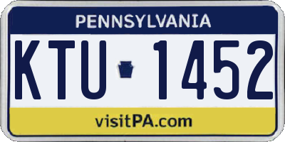 PA license plate KTU1452