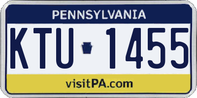 PA license plate KTU1455