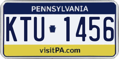 PA license plate KTU1456