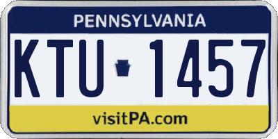 PA license plate KTU1457