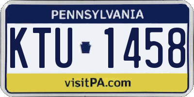 PA license plate KTU1458