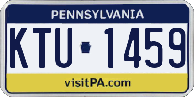 PA license plate KTU1459