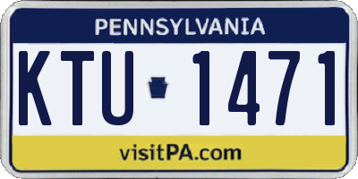 PA license plate KTU1471