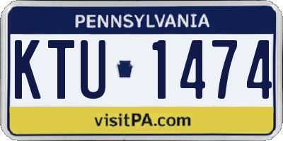PA license plate KTU1474