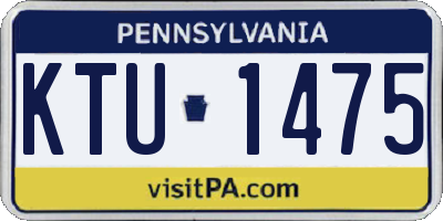 PA license plate KTU1475