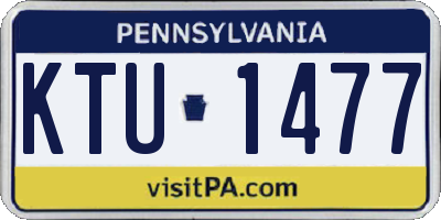 PA license plate KTU1477
