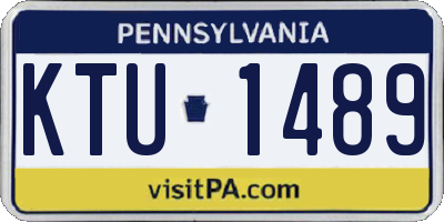 PA license plate KTU1489