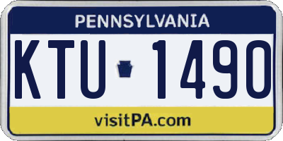 PA license plate KTU1490
