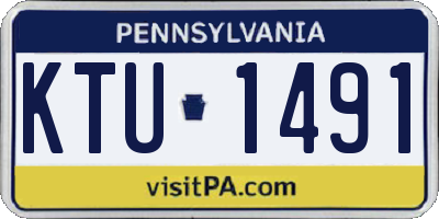PA license plate KTU1491