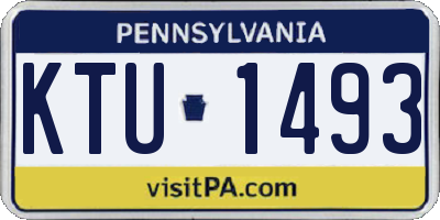 PA license plate KTU1493