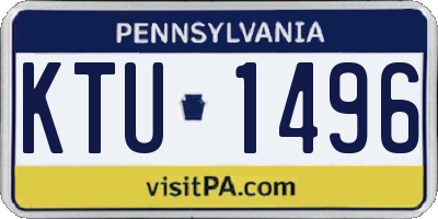 PA license plate KTU1496