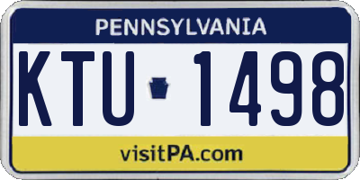 PA license plate KTU1498
