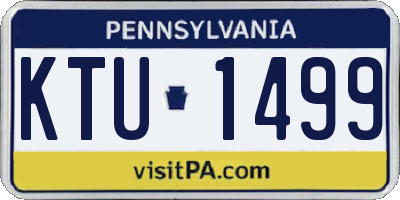 PA license plate KTU1499
