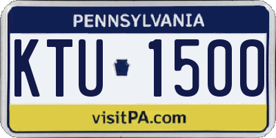PA license plate KTU1500