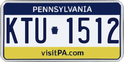 PA license plate KTU1512