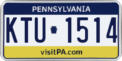 PA license plate KTU1514
