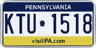 PA license plate KTU1518