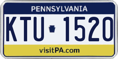 PA license plate KTU1520