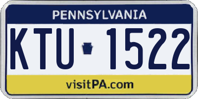 PA license plate KTU1522