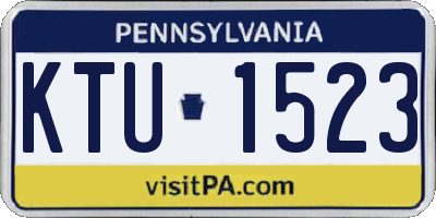 PA license plate KTU1523