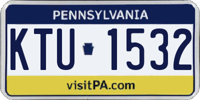 PA license plate KTU1532