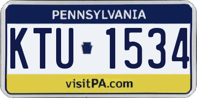 PA license plate KTU1534