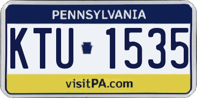 PA license plate KTU1535