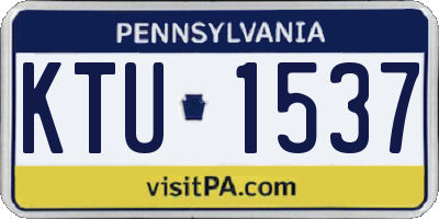PA license plate KTU1537