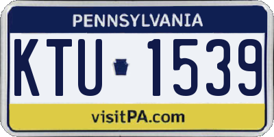 PA license plate KTU1539