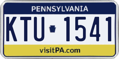 PA license plate KTU1541