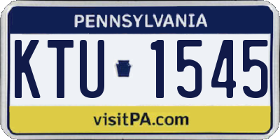 PA license plate KTU1545