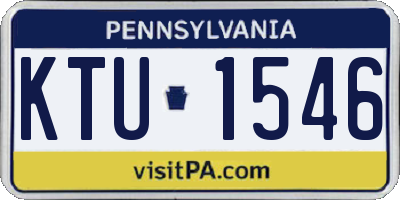 PA license plate KTU1546
