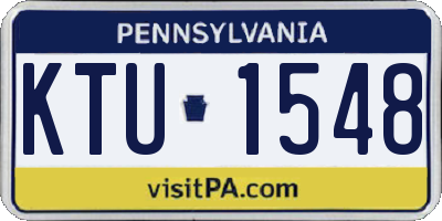 PA license plate KTU1548