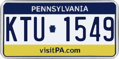 PA license plate KTU1549