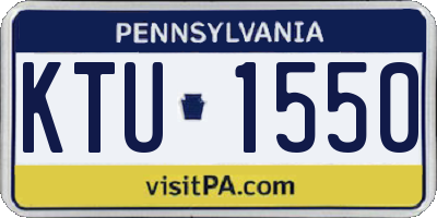 PA license plate KTU1550