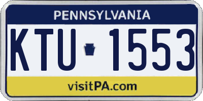 PA license plate KTU1553