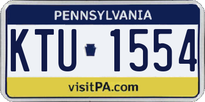 PA license plate KTU1554