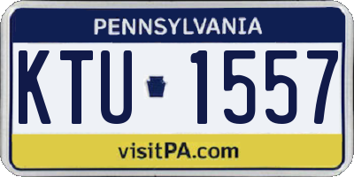 PA license plate KTU1557