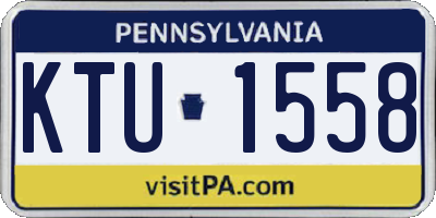 PA license plate KTU1558