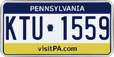 PA license plate KTU1559