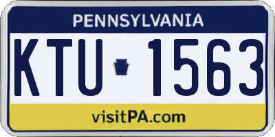 PA license plate KTU1563